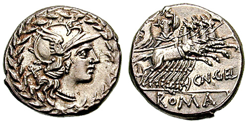 gellia roman coin denarius